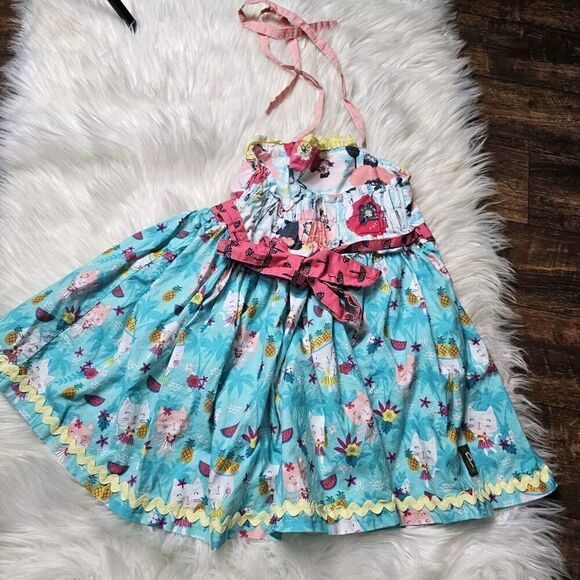 Matilda Jane PLATINUM Ellie Top Girls Size 10 Kitten Luau Hawaiian - Picture 4 of 6